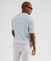 Polo en maille côtelée à encolure ouverte homme[MISSING]